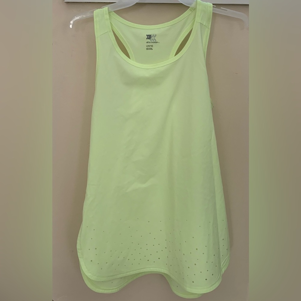 All in Motion Laser Cut Racerback Tank Girls L (10/12).
